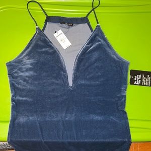 Blue velvet Express body suit